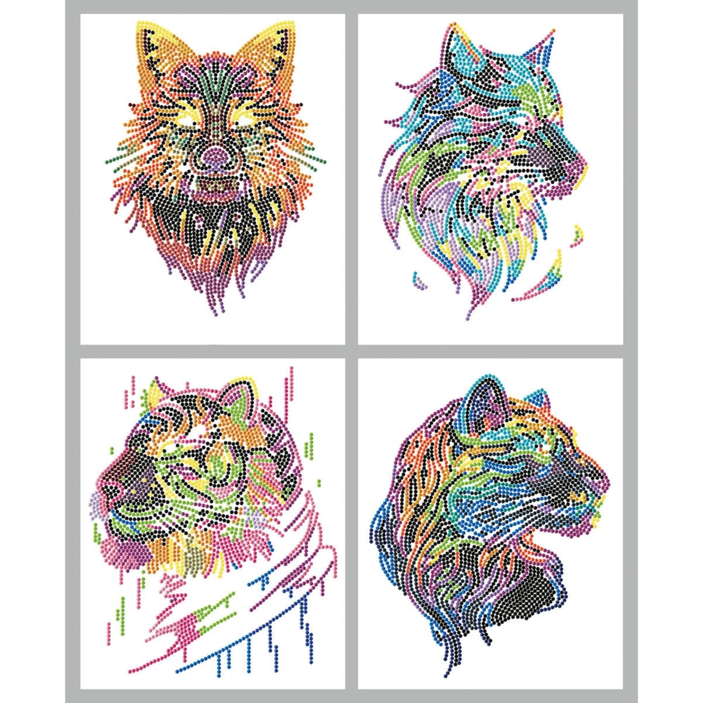 Diamond Dotz Dotzies Flock 20x25cm - Neon Wild (4 Pack)