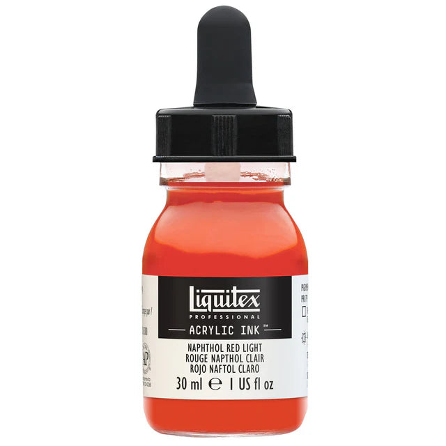 Liquitex Acrylic Ink 30ml - Naphthol Red Light