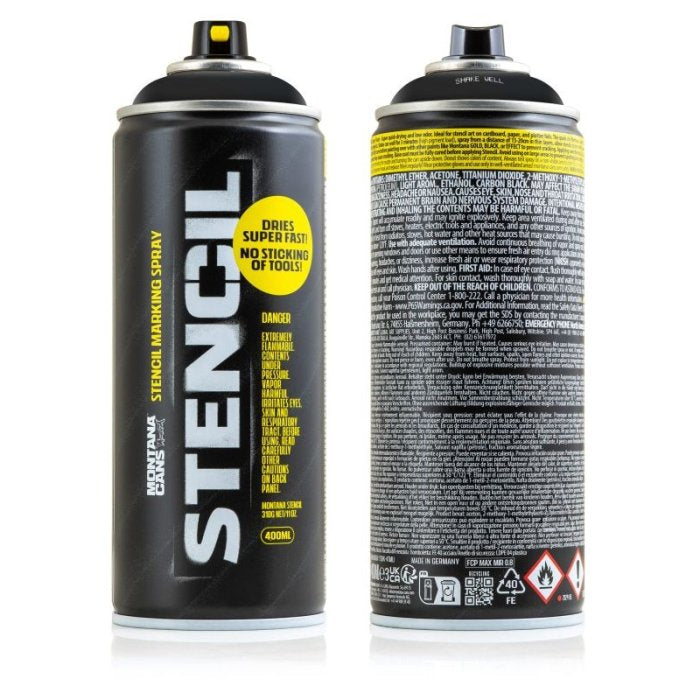 Montana STENCIL Spray Paint 400ml - Black