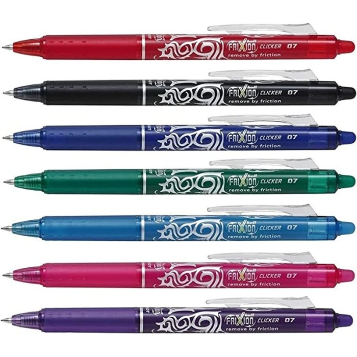 Pilot Frixion Clicker Erasable Pens Set (7 Pack)