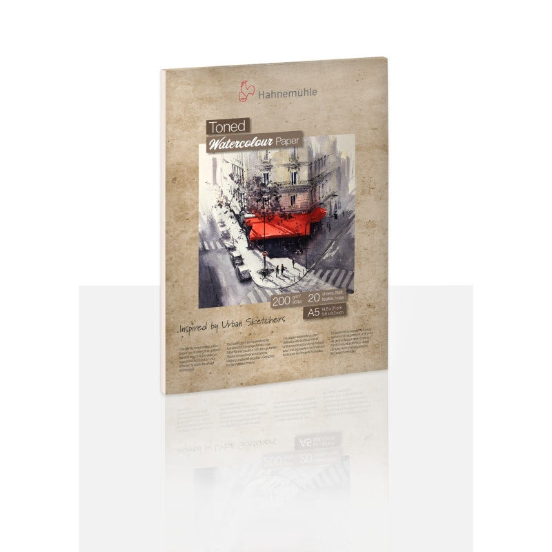 Hahnemühle Toned Watercolour Paper Pad 200gsm A5 - Beige (20 Sheets)