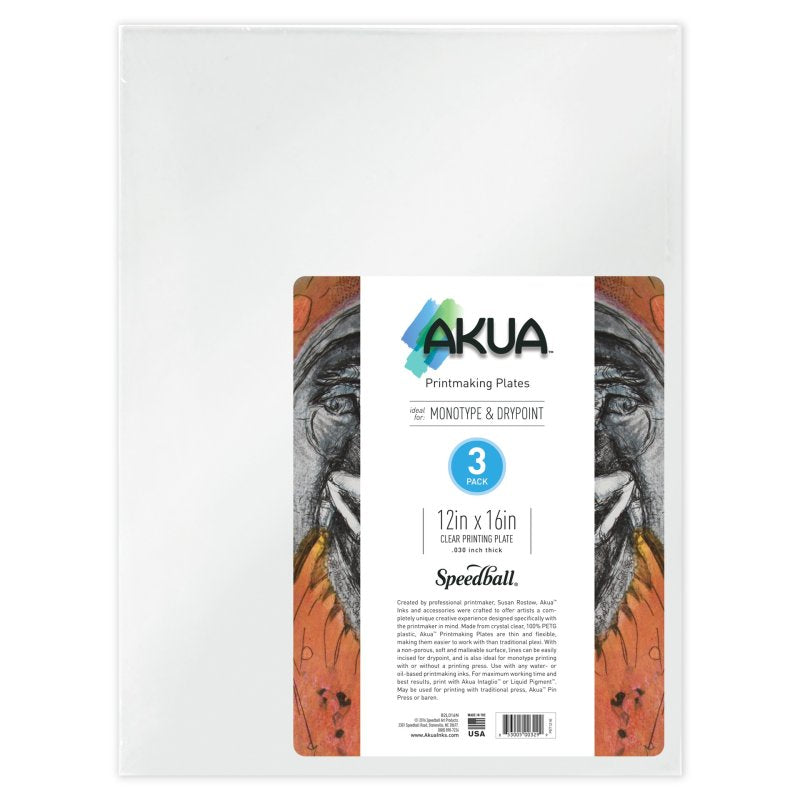 Speedball Akua Printmaking Plates 12 x 16 Inch (3 Pack)