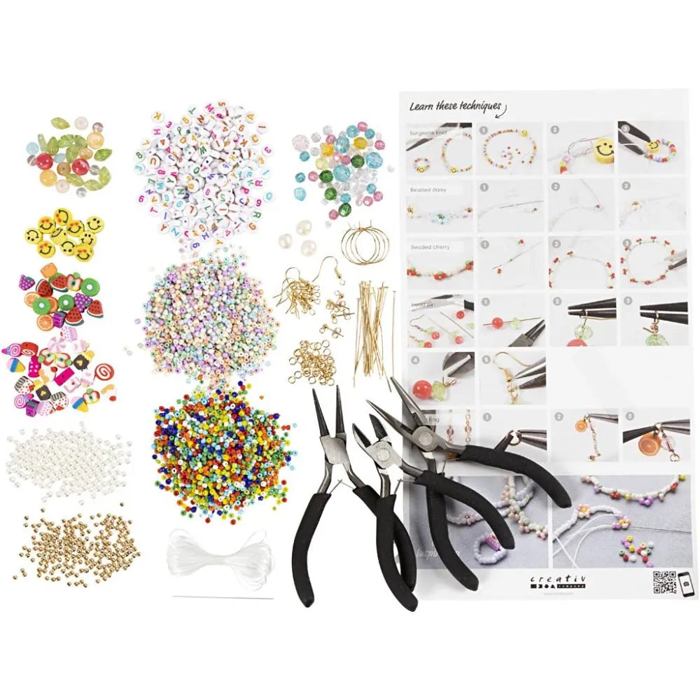 Starter Craft Kit Jewellery Vibrant Colour Beads