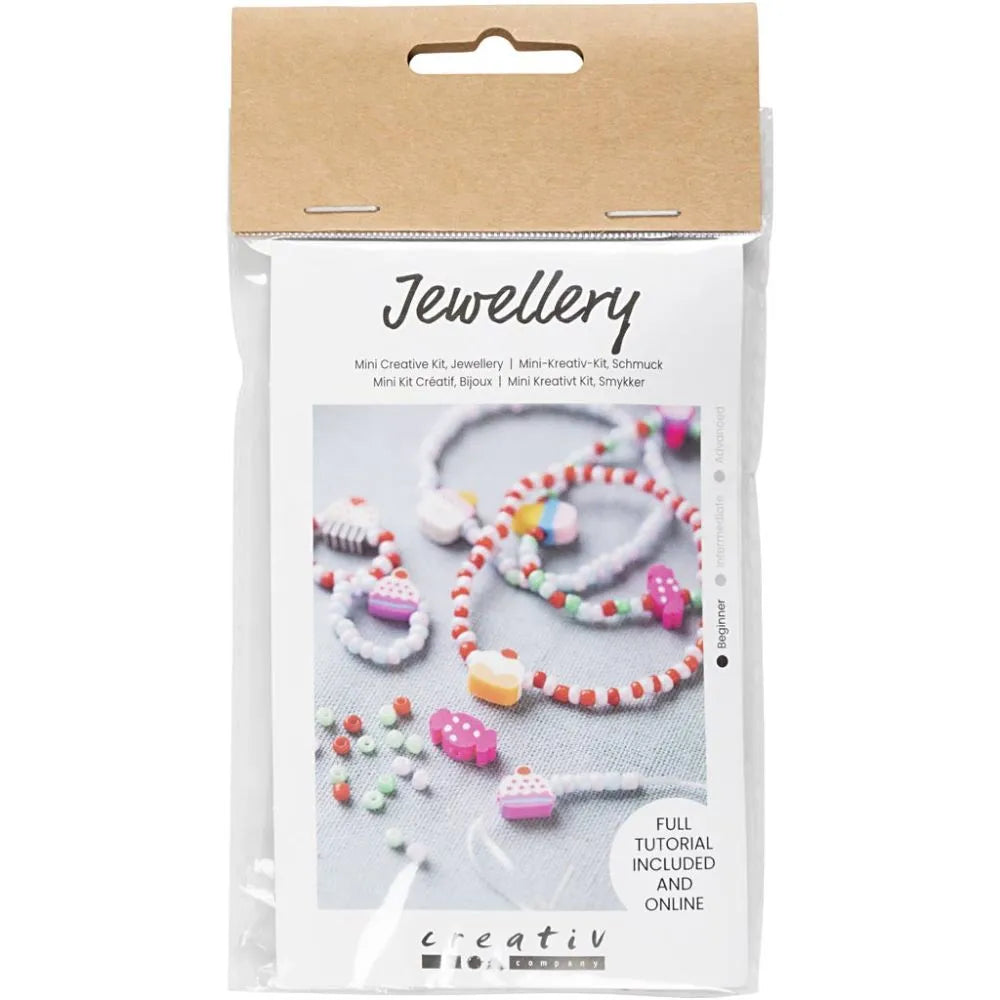 Mini Craft Kit Jewellery - Cakes Elastic Bracelet & Ring Kit