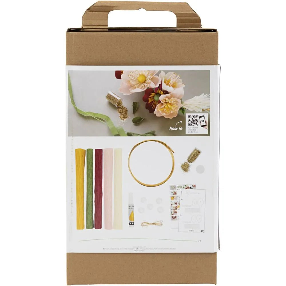 Craft Kit Crepe Paper Flower Wreath