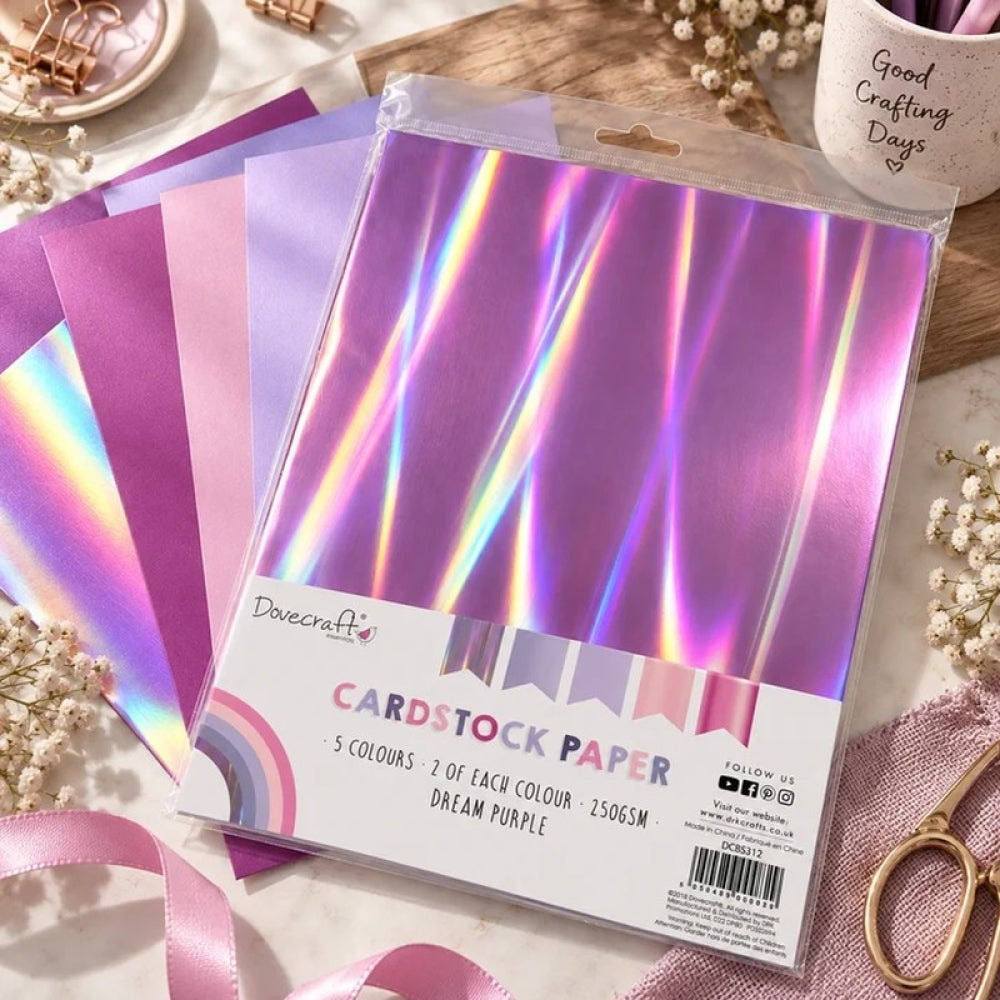 Doveraft A4 Metallic Card - Dream Purple (10 Pack)