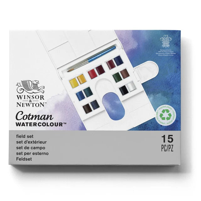 Winsor & Newton Cotman Watercolours Field Set (15 Pcs)