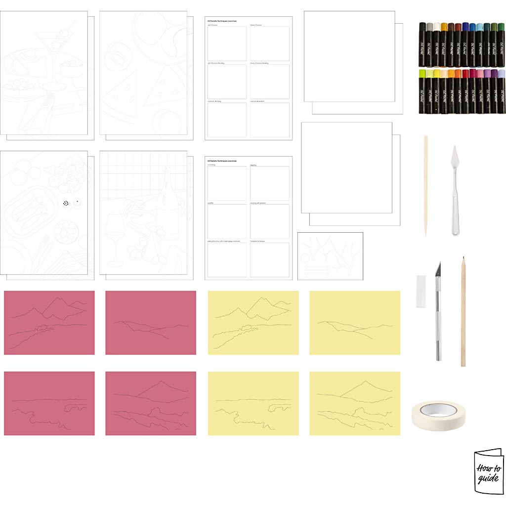 Starter Kit Oil Pastels - Assorted Colours