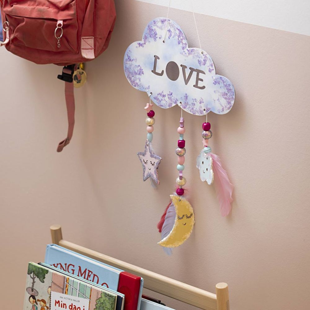 Craft Kit Decoration - Cloud Moon Star Glitter Colours
