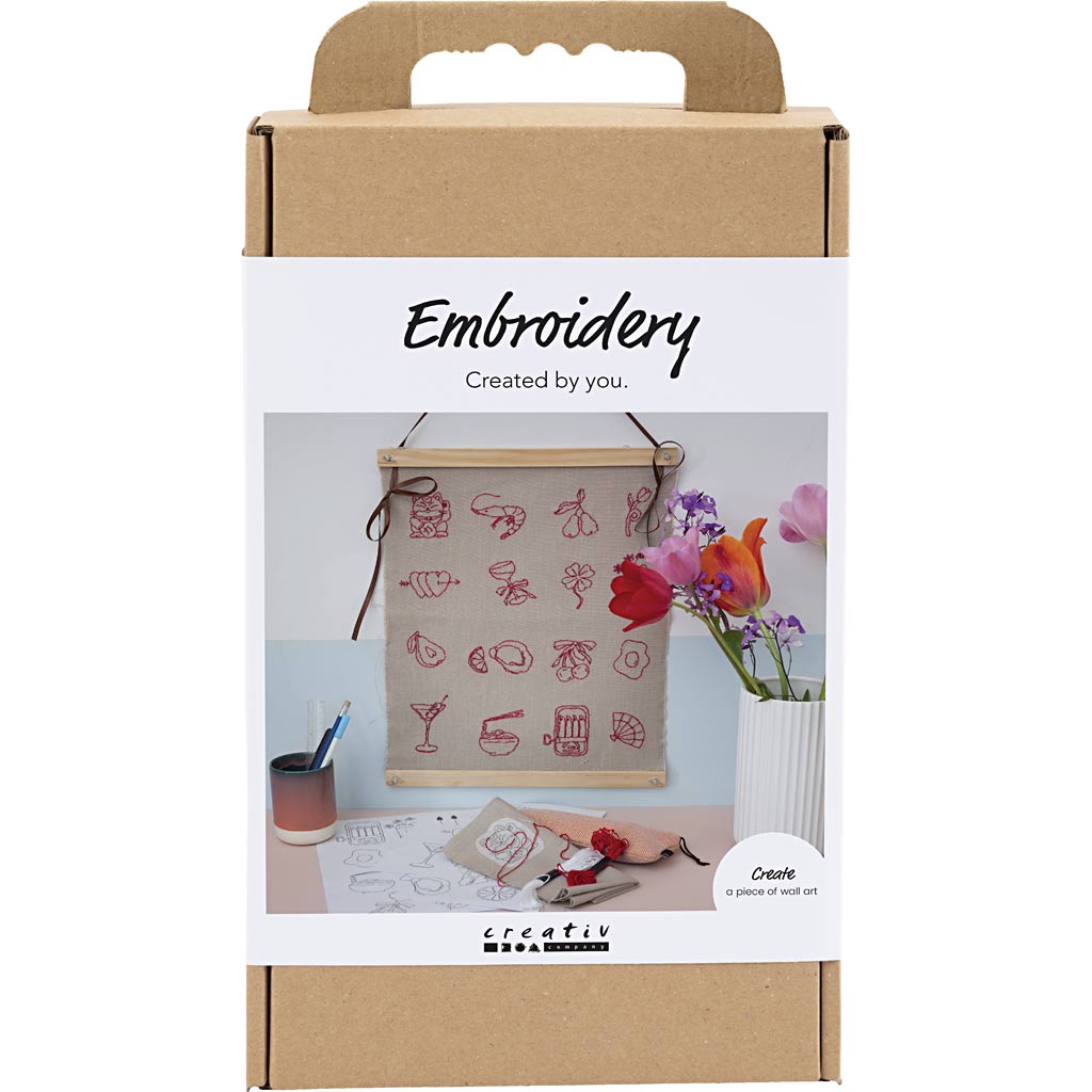 Craft Kit Embroidery - Hanging Decoration Flax