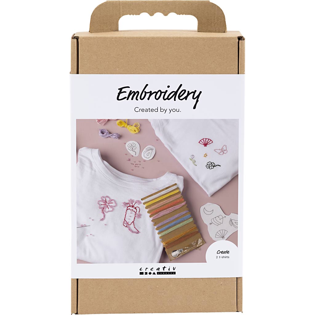 Craft Kit Embroidery - T-Shirt White