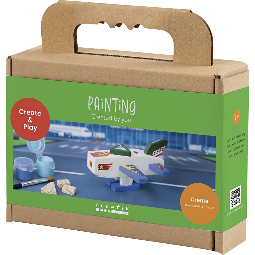 Mini Craft Kit Painting - Wooden Airplane