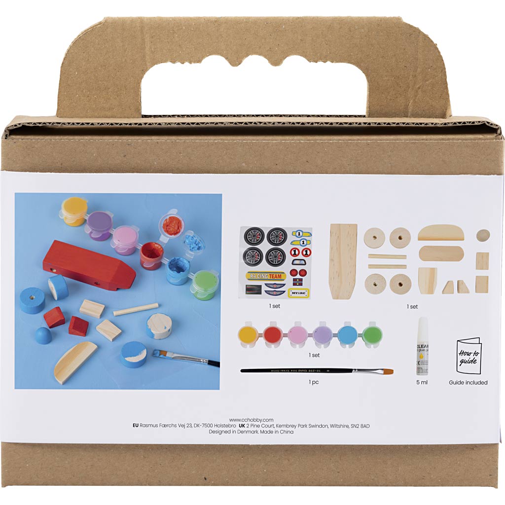 Mini Craft Kit Painting - Wooden Racing Car