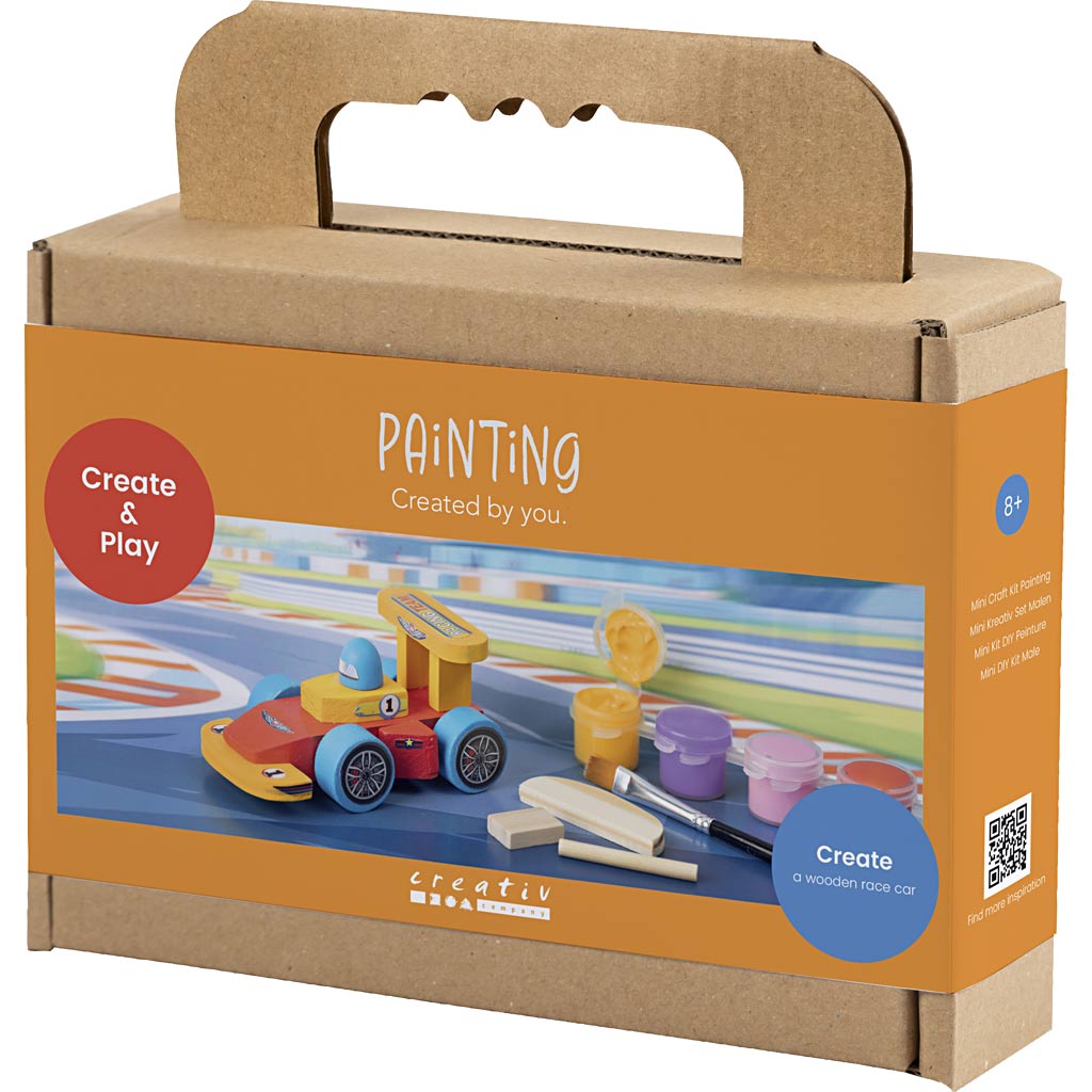 Mini Craft Kit Painting - Wooden Racing Car