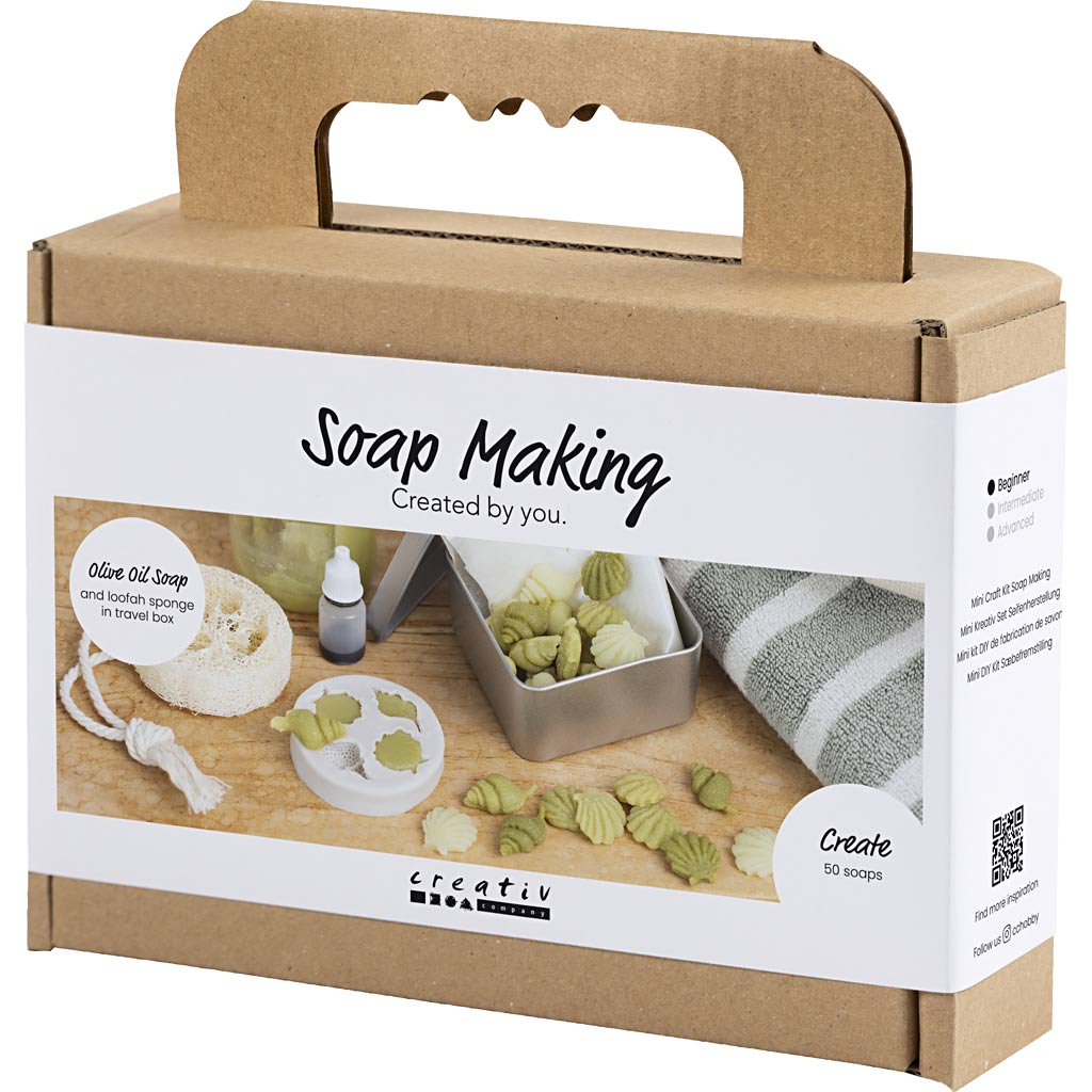 Mini Craft Kit Soap Making - Seashells Olive Green