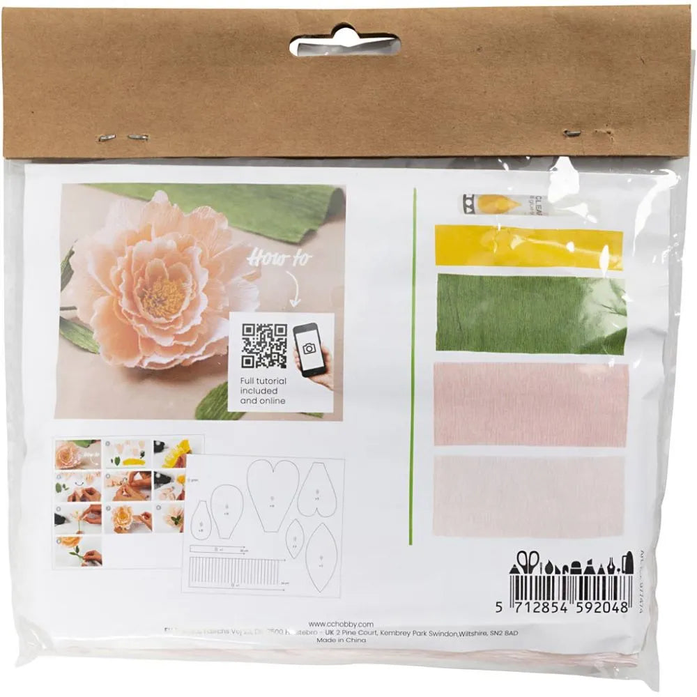 Mini Craft Kit Crepe Paper - Peony