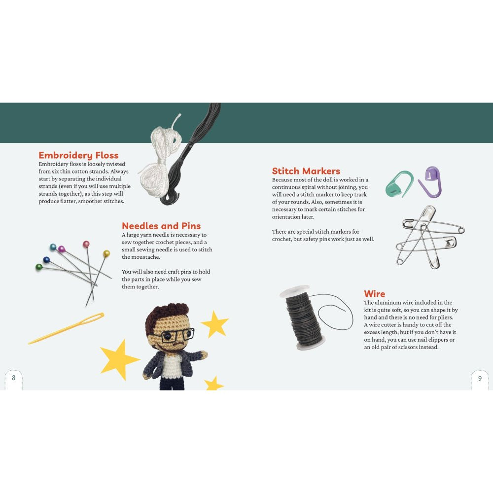 Unofficial Pedro Pascal Book & Crochet Kit