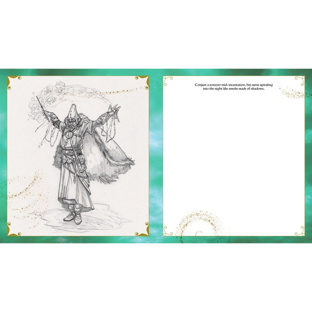 Enchanted Realms - A Guided Drawing Journey Book