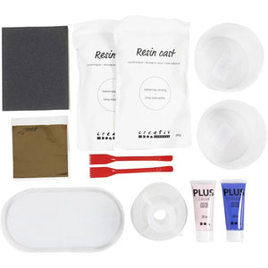 Starter Craft Kit Resin 3 Candle Holders & 2 Trays