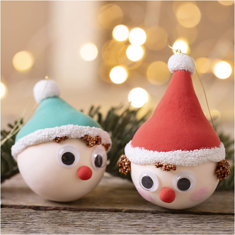 Mini Craft Kit Christmas Baubles - Red & Green Elves