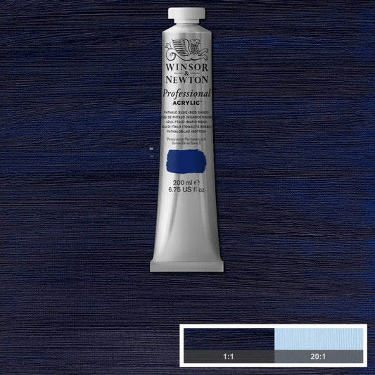 200ml Phthalo Blue Red Shade - Professional Acrylic