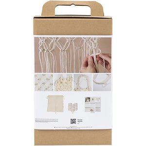 Craft Kit Macramé Bag White