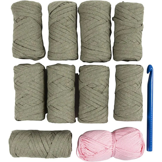 Craft Kit Crochet Chunky Bag Olive Green