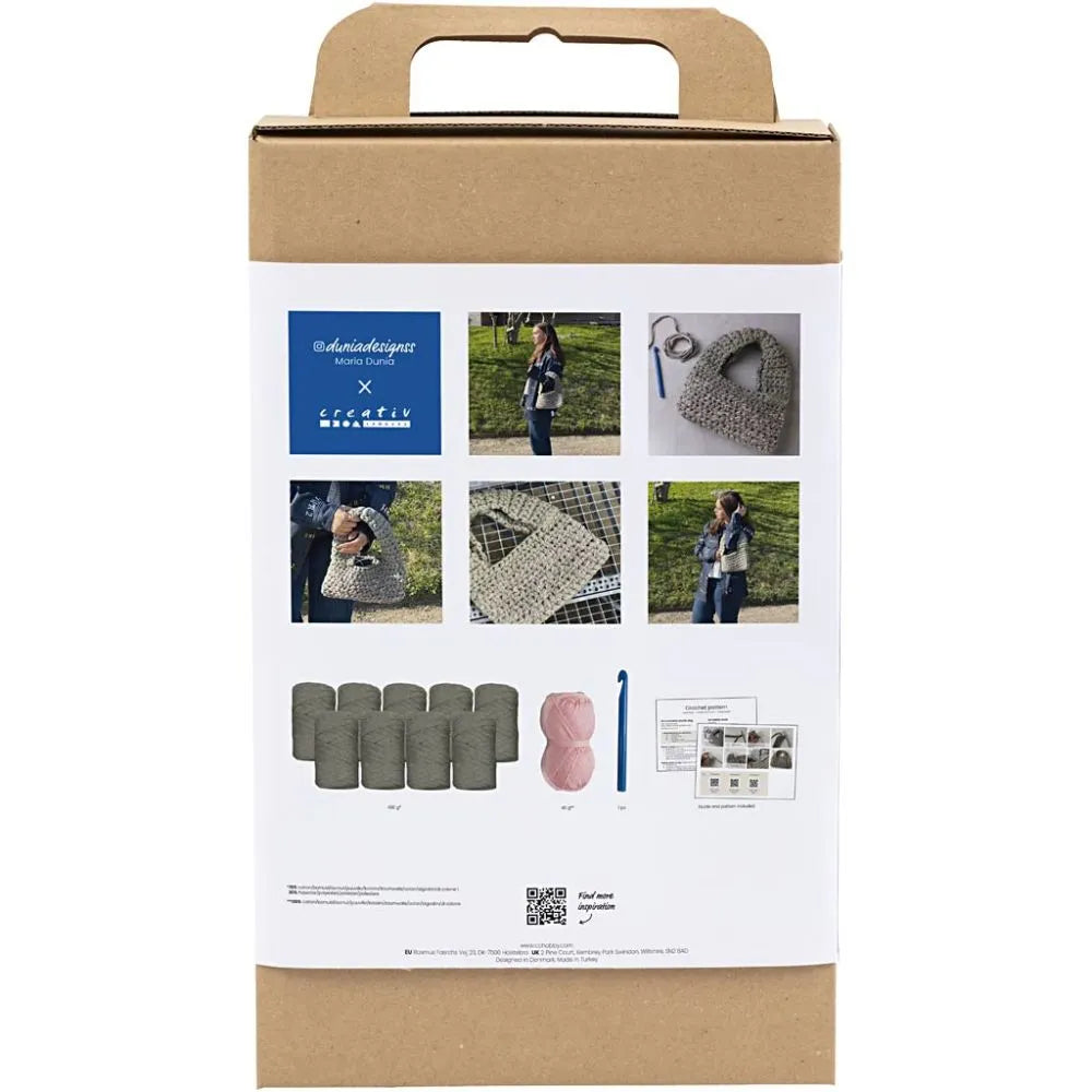 Craft Kit Crochet Chunky Bag Olive Green