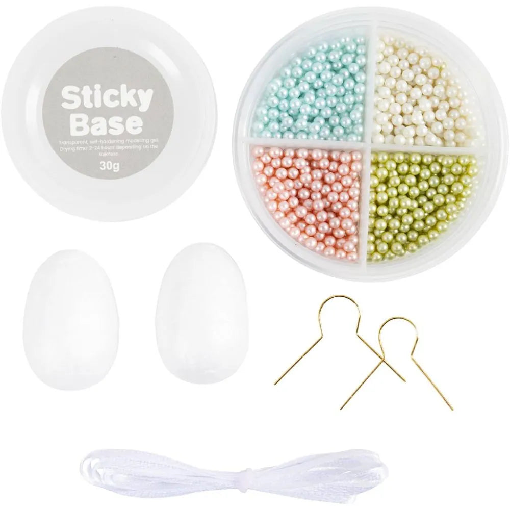 Mini Craft Kit Modelling - Pastel Beaded Eggs