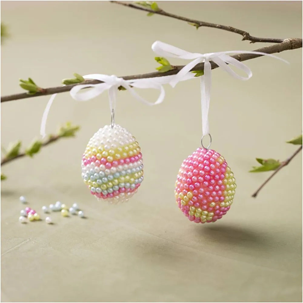 Mini Craft Kit Modelling - Pastel Beaded Eggs