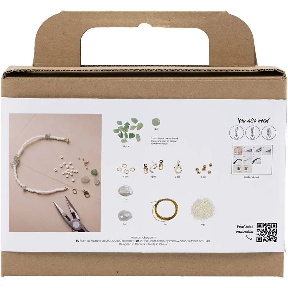 Mini Craft Kit Jewellery Aventurine Necklace And Bracelet