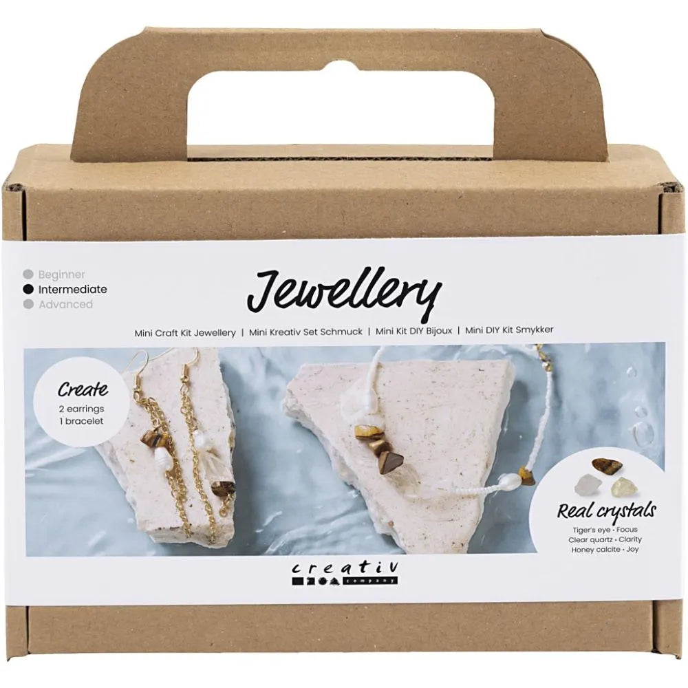 Mini Craft Kit Jewellery Crystal Necklace And Earrings
