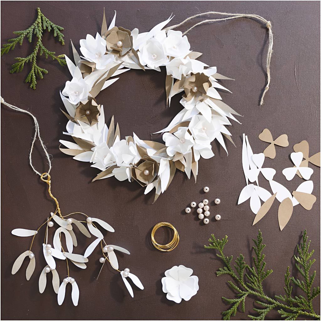 Craft Kit Paper Crafting - White Wreath