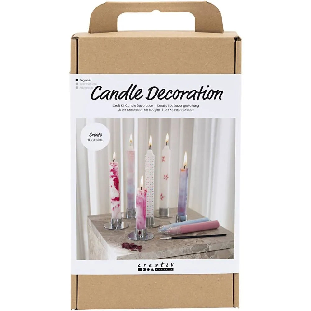 Craft Kit Candle Decorating - Decorated Taper Candles