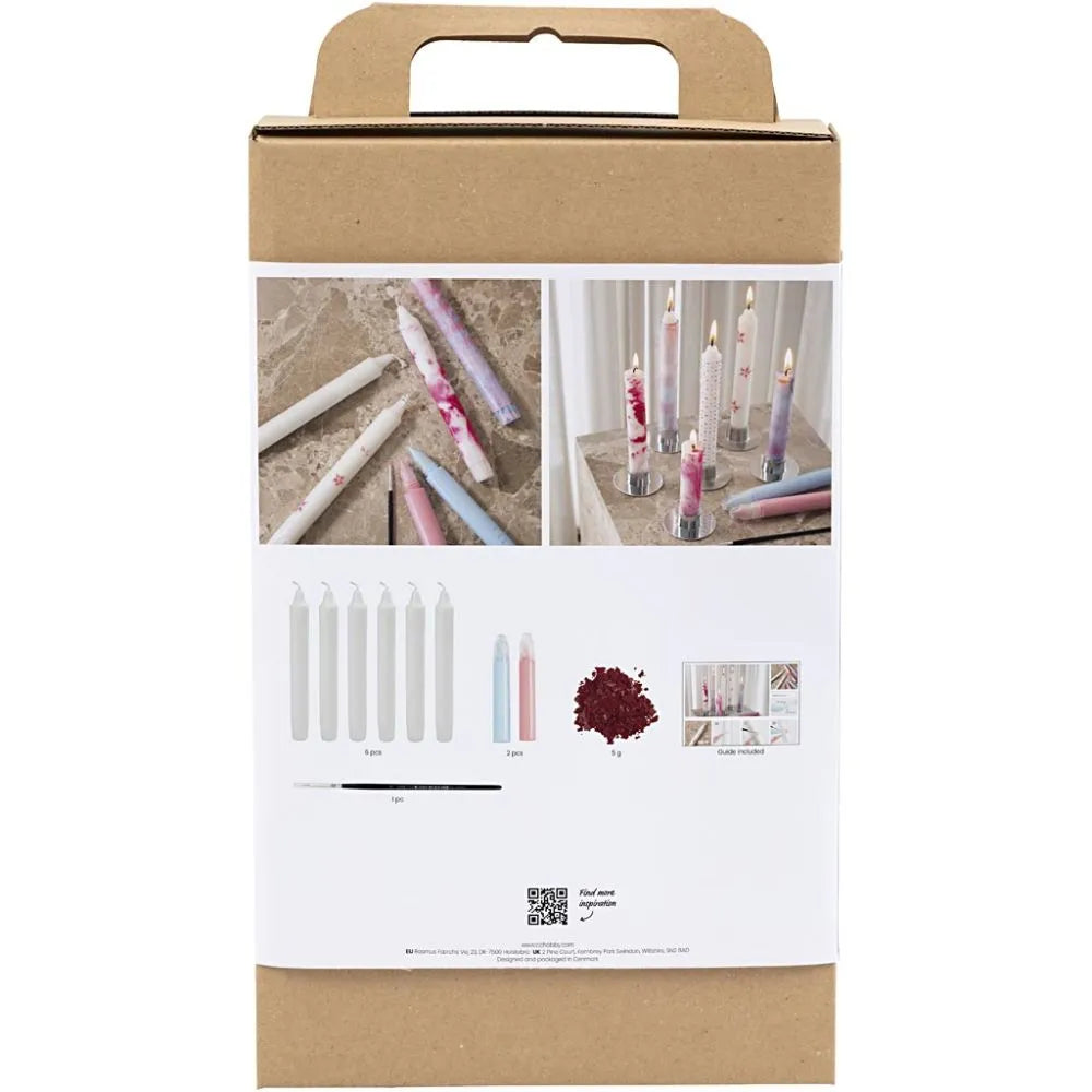 Craft Kit Candle Decorating - Decorated Taper Candles