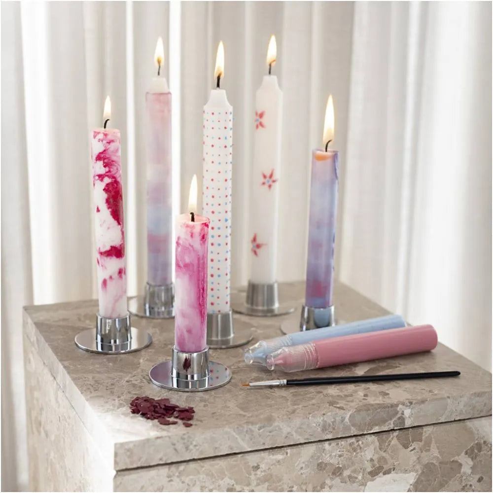 Craft Kit Candle Decorating - Decorated Taper Candles