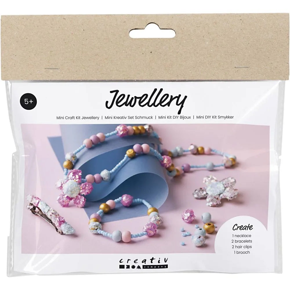 Mini Craft Kit Jewellery - Necklace, Bracelet, Clips & Brooch