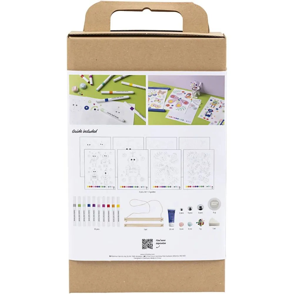 Craft Kit Colouring - Butterfly & Robot