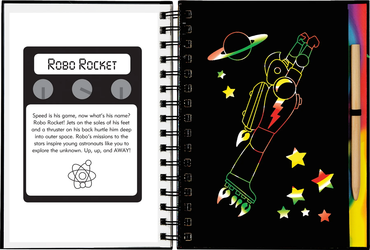 Scratch & Sketch Book - Robots