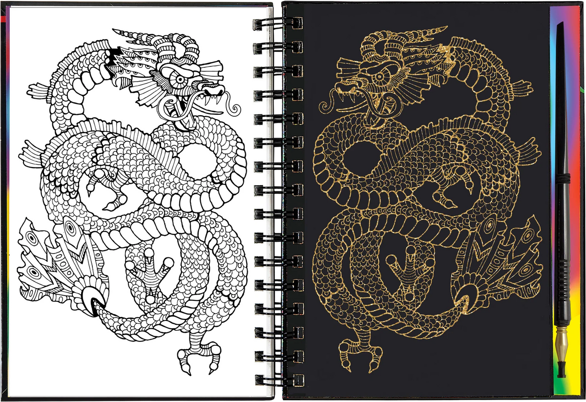 Scratch & Sketch Book - Extreme Dragons