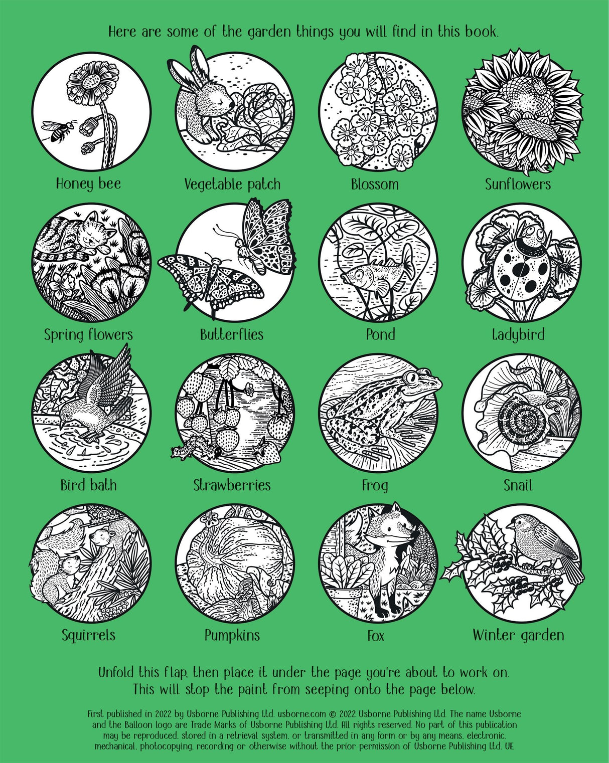 Garden Magic Painting Colouring Book Usborne