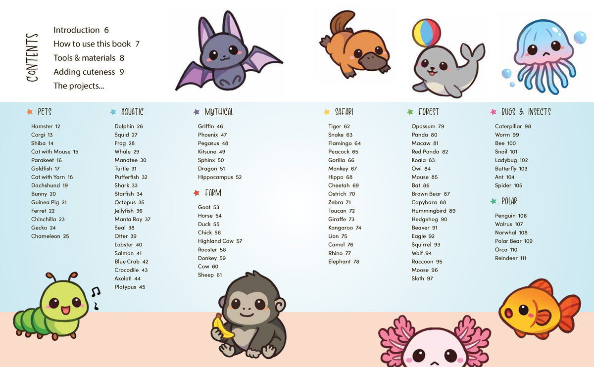 So Kawaii! 100 Adorable Animals to Draw Book