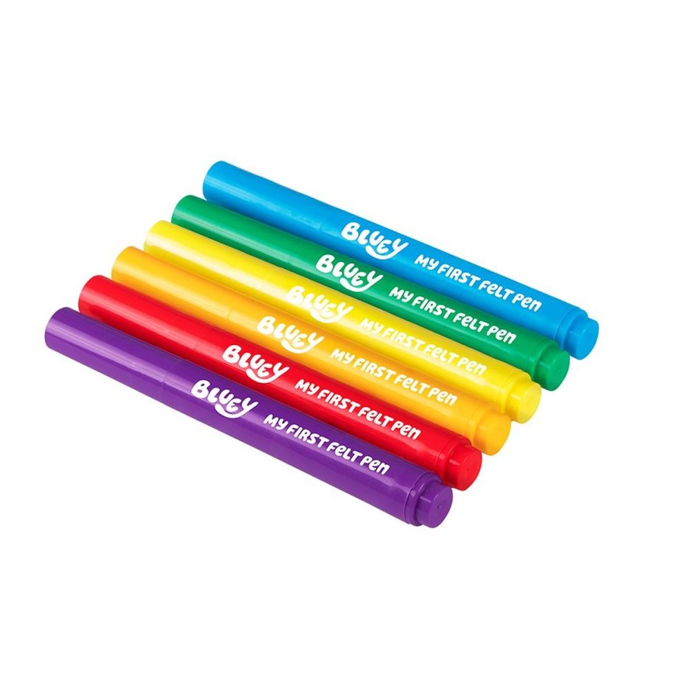 Jovi Bluey My First Felt Pens (6 Pack)