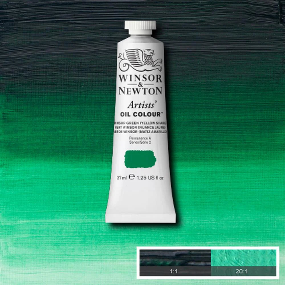 Artists' Oil Colour 37ml Winsor Green (Yellow Shade)