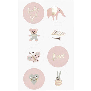 Paper Poetry Sticker Hello Baby Girl 4 sheets