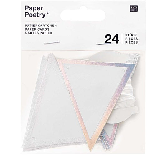 Paper Poetry paper pennants glitter iridescent