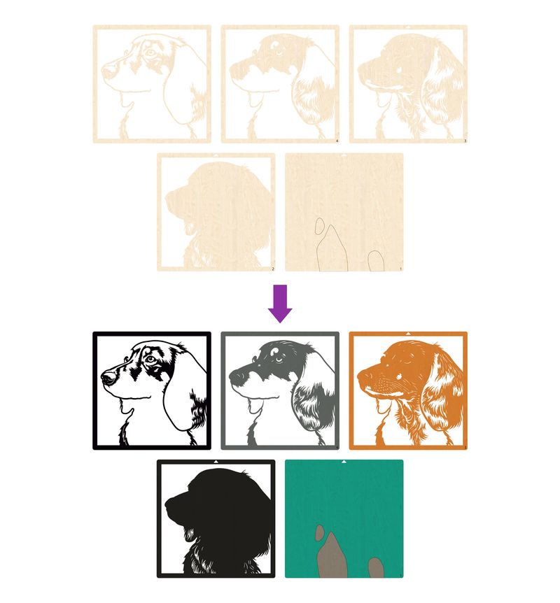 Splat Planet Wood Art Kit - Sausage Dog