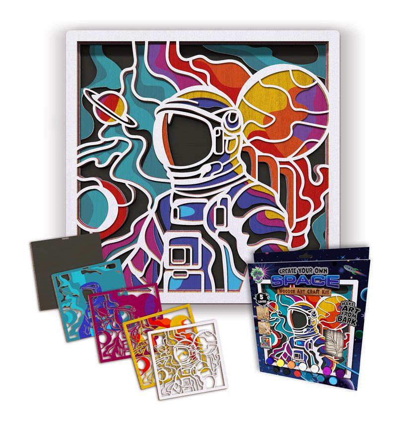 Splat Planet Wood Art Kit - Space