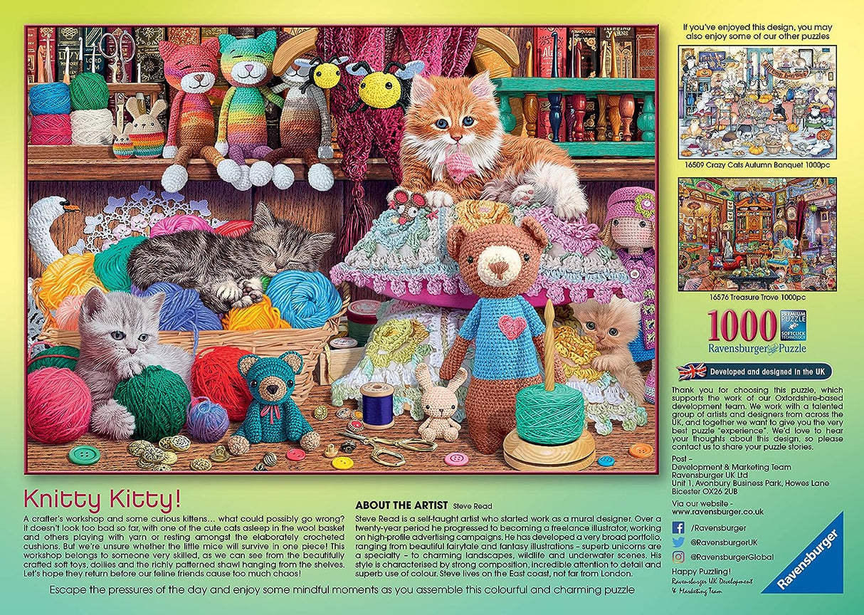 Knitty Kitty 1000 Piece Jigsaw Puzzle
