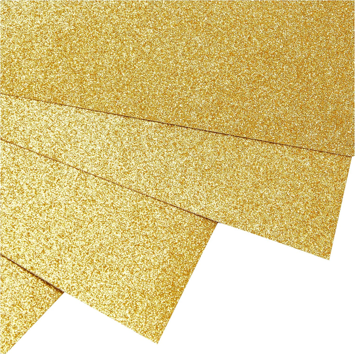 Dovecraft Glitter Card A4 Double Sided Sheets - Gold (6 Pack)